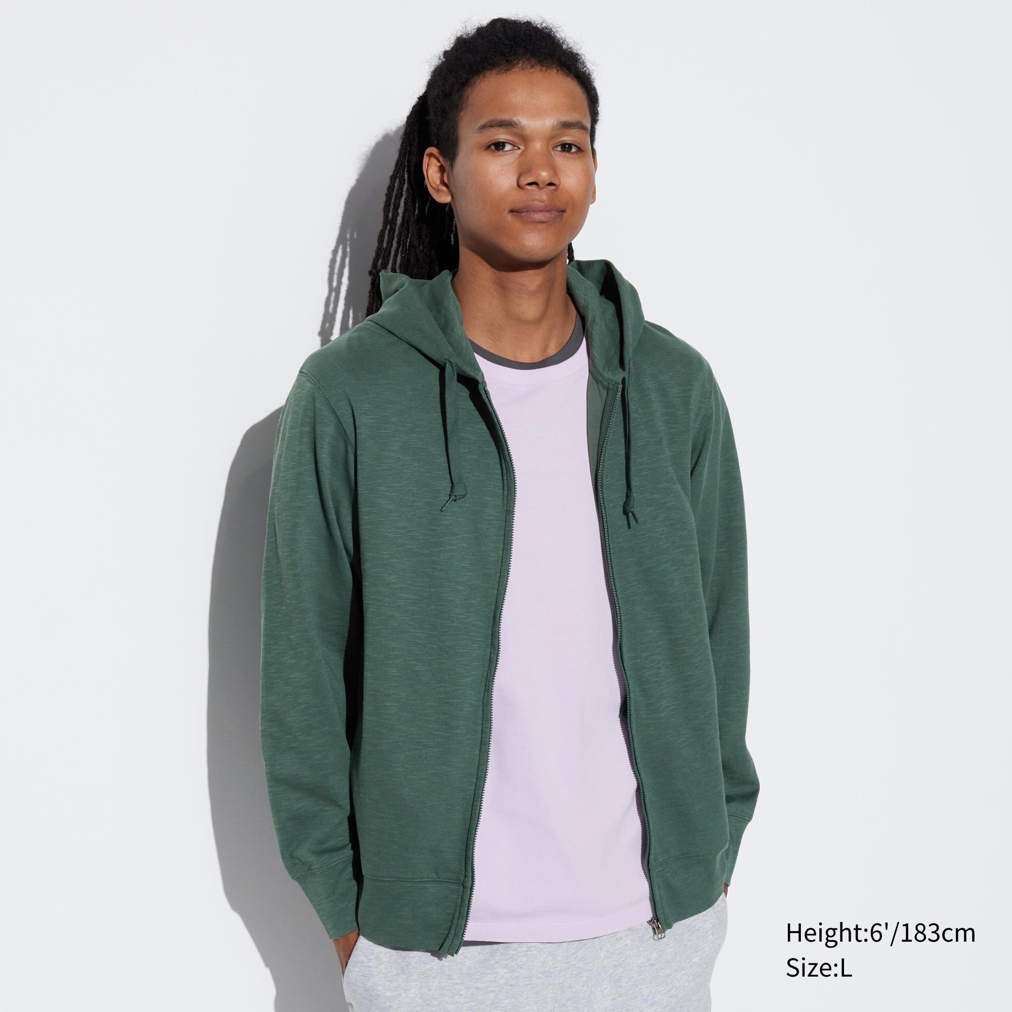 UNIQLO Fullzip Hoodie Jacket  Green Mens Fashion Coats Jackets and  Outerwear on Carousell